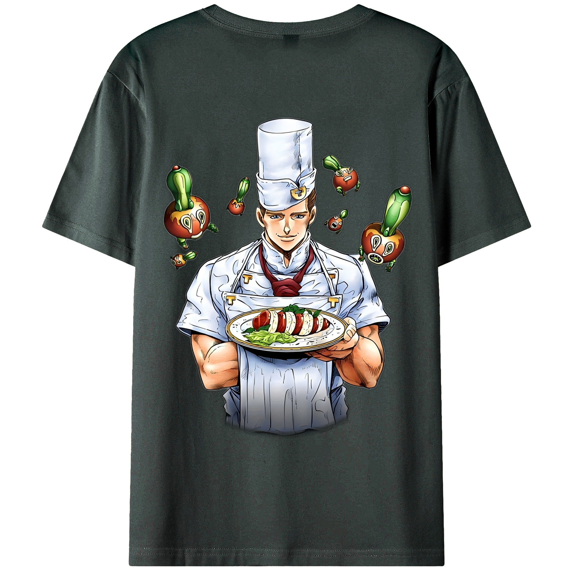 （画像用） ジョジョの奇妙な冒険 Tonio Trussardi JoJo's Bizarre Adventure トニオ?トラッサルディ 綿100％ メンズ半袖Tシャツ（バックプリント） 通気性